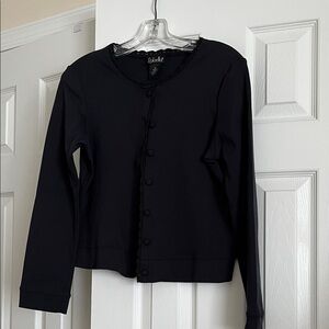 Rafaella Charcoal Button-Up Cardigan